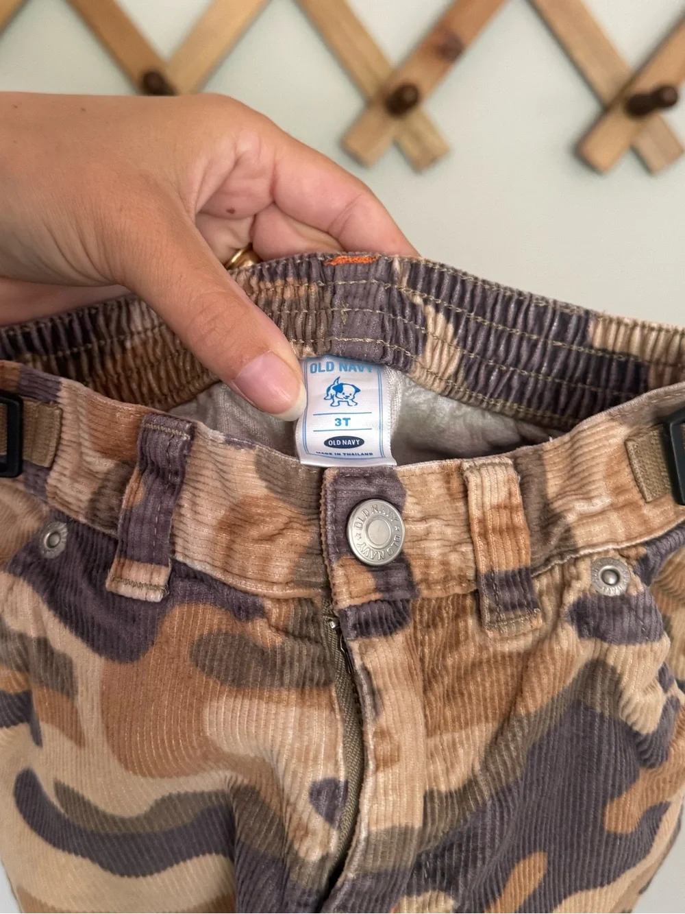 Y2K Old Navy Camo Corduroy Cargo Pant